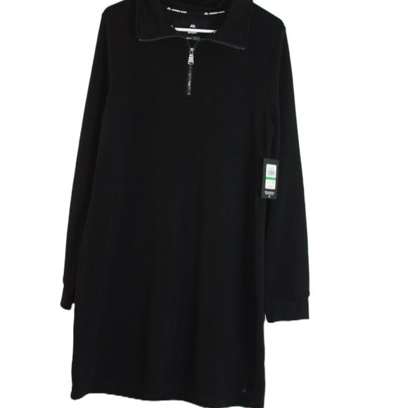 Andrew Marc Sport long sleeve Black Sweatshirt Dress Size L - Picture 3 of 10